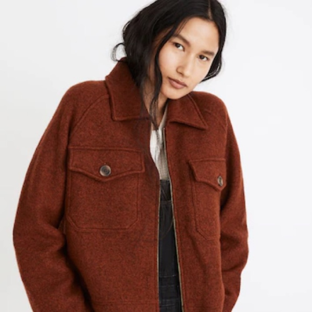 NWT sold out Madewell Johnsville 💯 wool sweater jacket